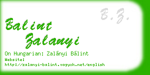 balint zalanyi business card